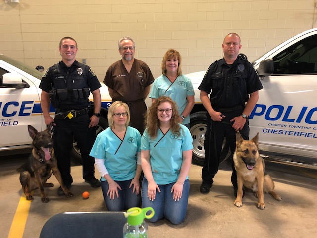 staff with police k9s