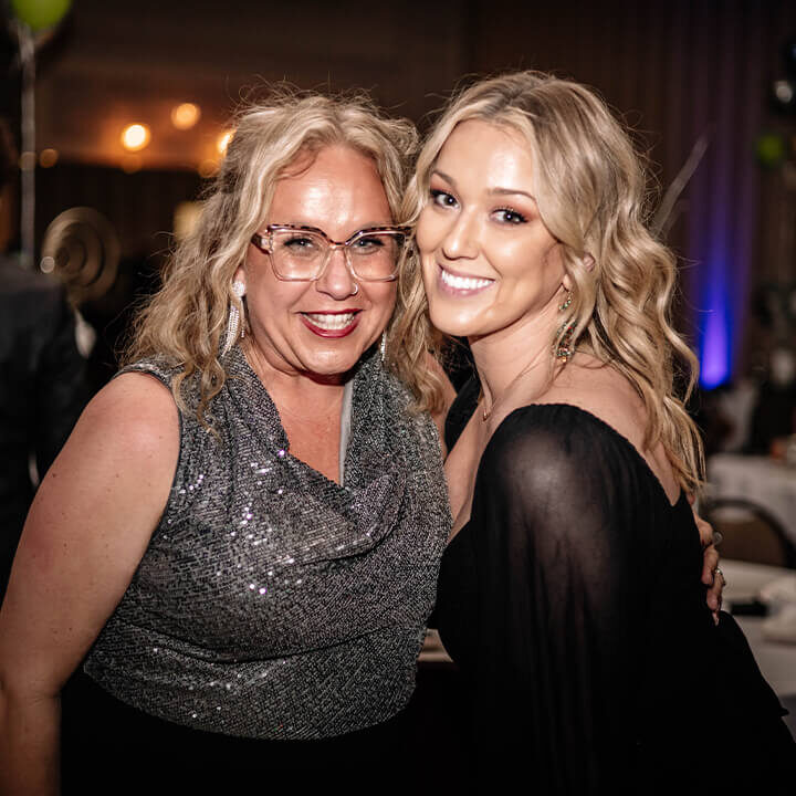 two women at gala